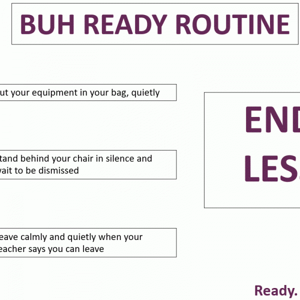 Ready Routine - End of Lesson