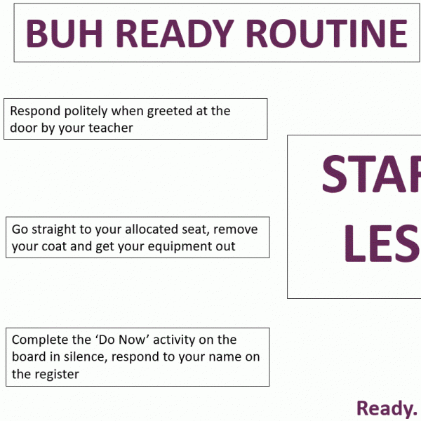 Ready Routine - Start of lesson