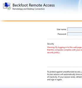 Beckfoot School Remote Desktop
